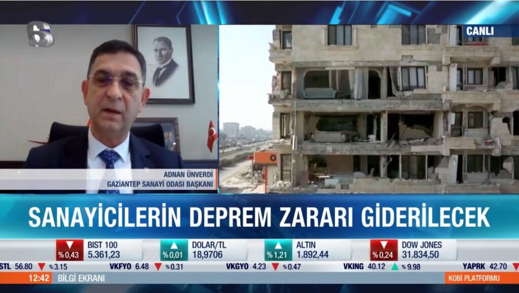 Ünverdi, deprem sonrası bölge sanayisinin durumunu anlattı