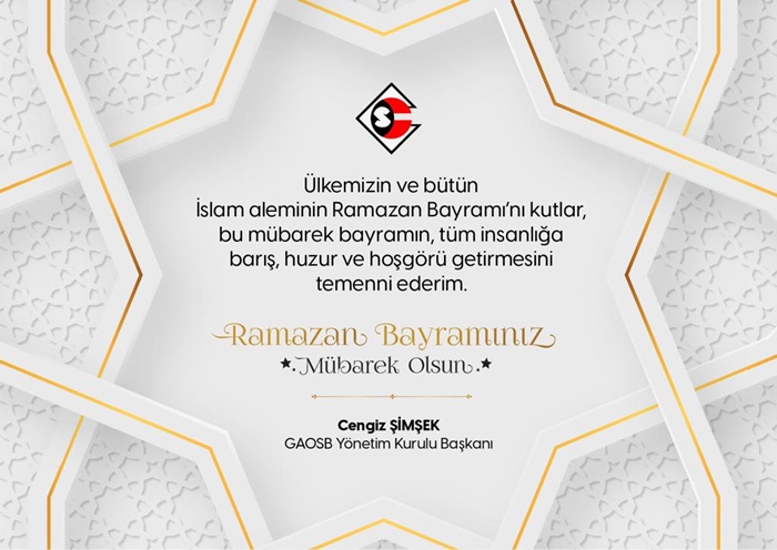 CENGİZ ŞİMŞEK: “RAMAZAN BAYRAMINIZ MÜBAREK OLSUN”