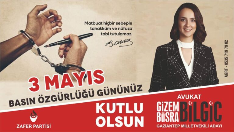 Av. Gizem Büşra Bilgiç’in “3 Mayıs Dünya Basın Özgürlüğü Günü” mesajı