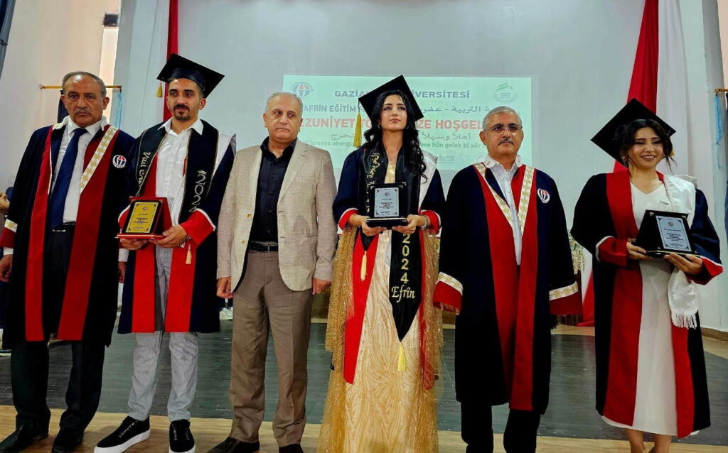 AFRİN EĞİTİM FAKÜLTESİ İKİNCİ MEZUNLARINI VERMENİN GURURUNU YAŞIYOR Gaziantep Üniversitesi (GAÜN) Afrin Eğitim Fakültesi ikinci mezunlarını vermenin gururunu coşku ve heyecanla yaşadı. Mezun olmaya hak kazanan öğre