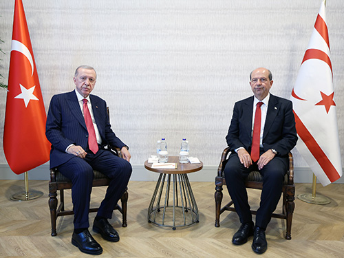 Cumhurbaşkanı Erdoğan, KKTC Cumhurbaşkanı Tatar ile görüştü