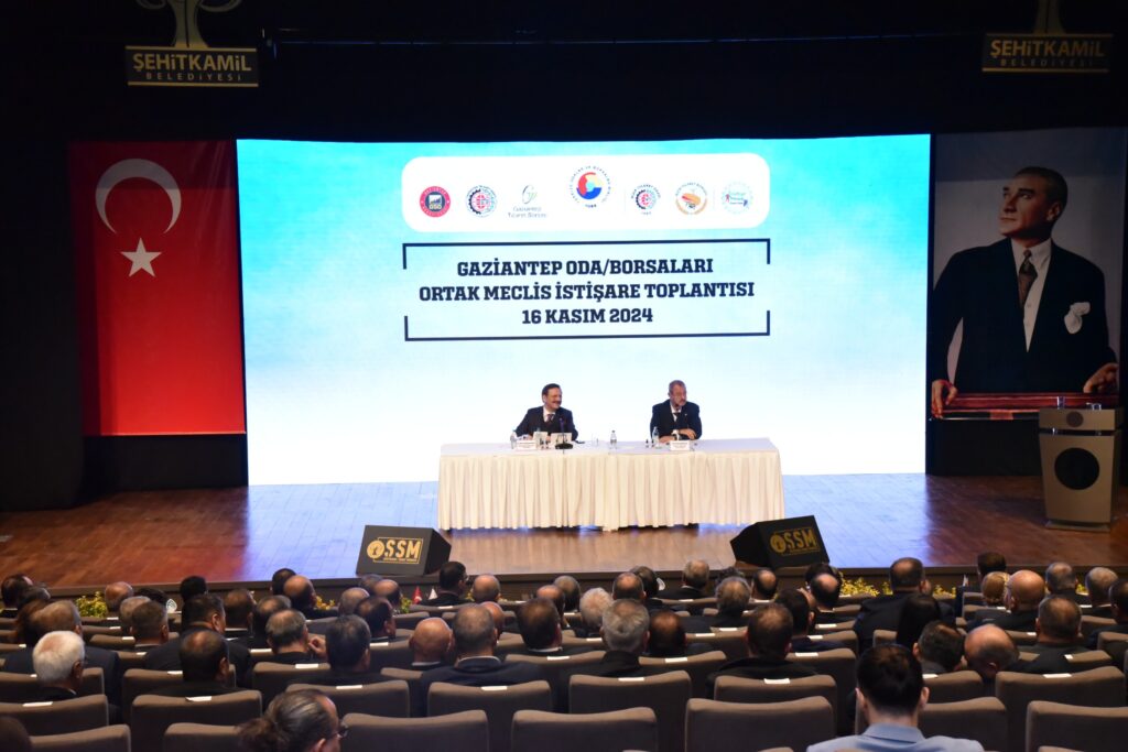 GAZİANTEP ODA/BORSALARI ORTAK MECLİS VE İSTİŞARE TOPLANTISI, TOBB VE DÜNYA ODALAR FEDERASYONU BAŞKANI RİFAT HİSARCIKLIOĞLU’NUN KATILIMIYLA GERÇEKLEŞTİRİLDİ