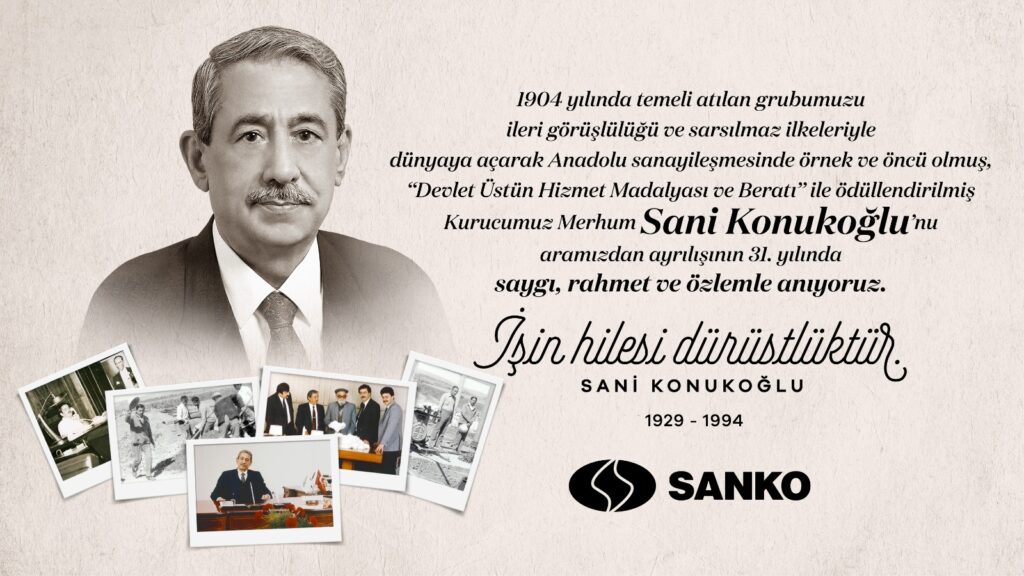 Merhum Sani Konukoğlu’nun vefatının 31. yılında anma mesajı