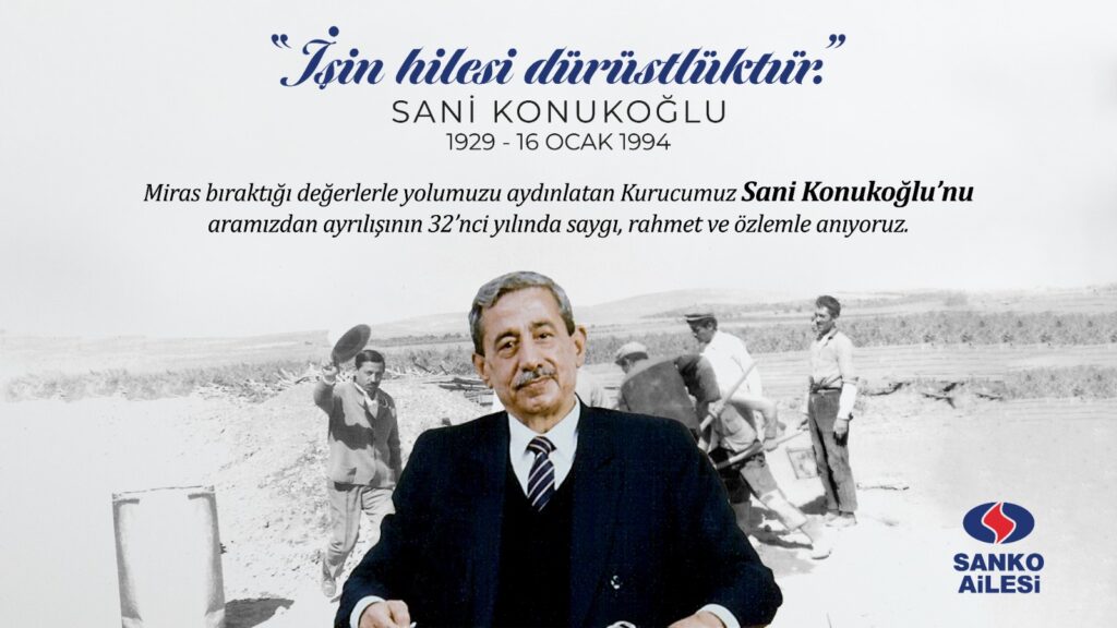 Sanko Holding A.Ş.’ye ait anma ilanı